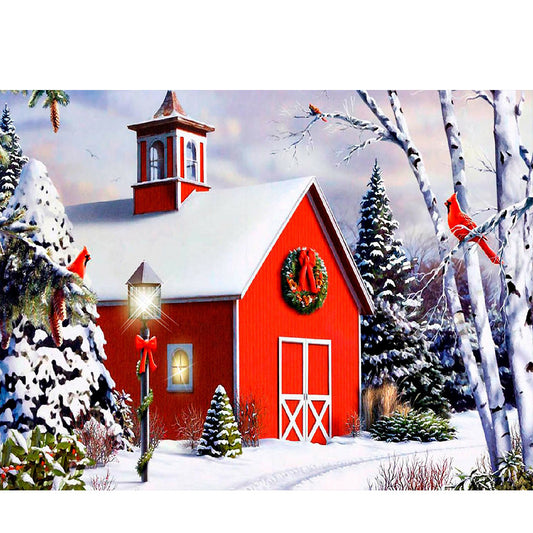 Red House - Full Square Drill Diamond Painting 40*30CM