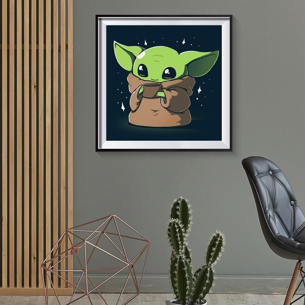 Cute Yoda - Full Round Drill Diamond Painting 30*30CM