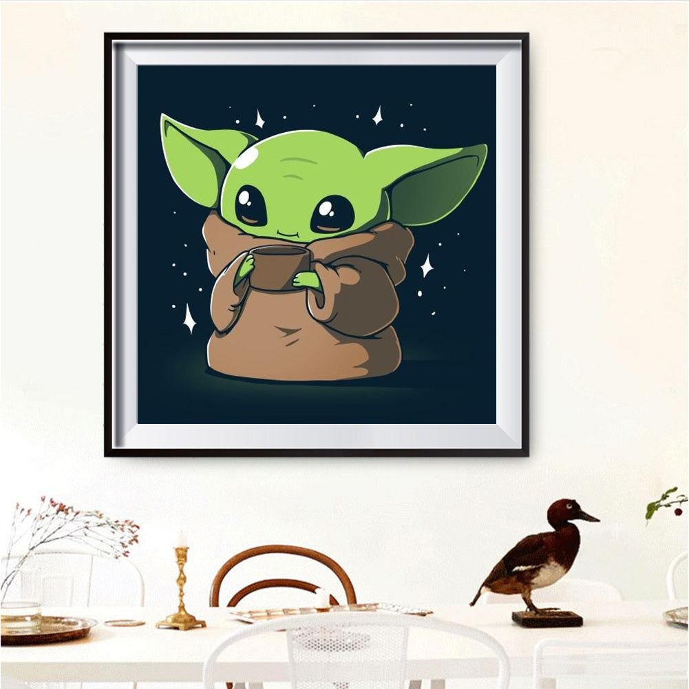 Cute Yoda - Full Round Drill Diamond Painting 30*30CM