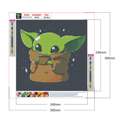 Cute Yoda - Full Round Drill Diamond Painting 30*30CM