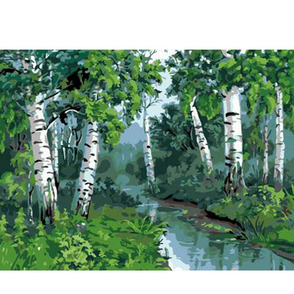 Forest Landscape - Full Square Drill Diamond Painting 40*30CM