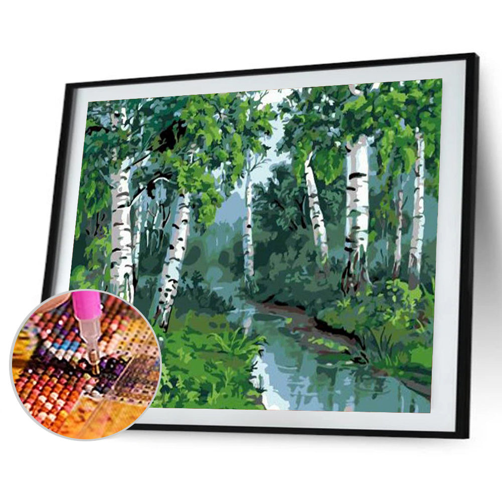 Forest Landscape - Full Square Drill Diamond Painting 40*30CM