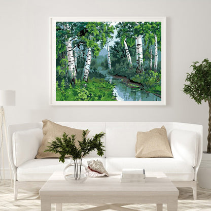 Forest Landscape - Full Square Drill Diamond Painting 40*30CM