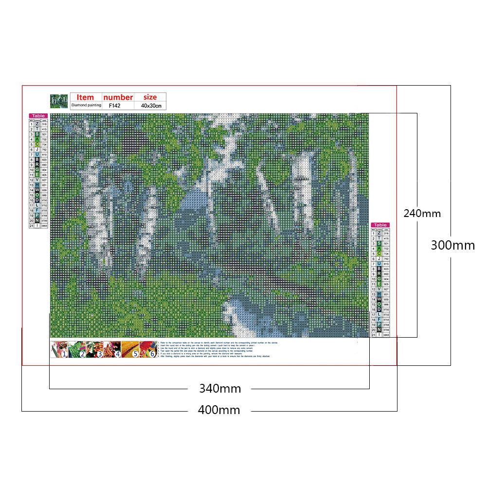 Forest Landscape - Full Square Drill Diamond Painting 40*30CM