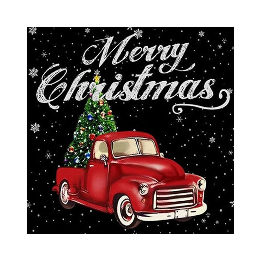 Christmas Car - Full Round Drill Diamond Painting 30*30CM