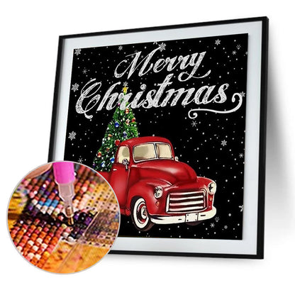 Christmas Car - Full Round Drill Diamond Painting 30*30CM