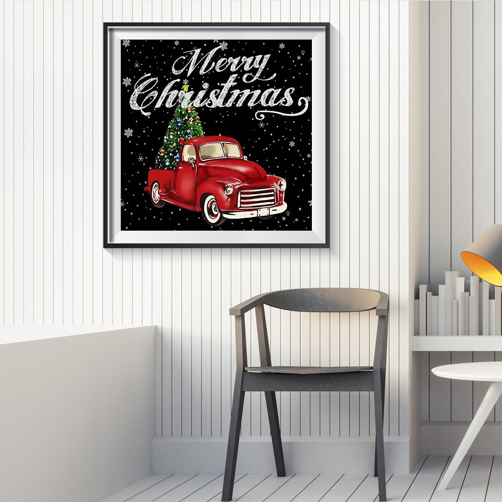 Christmas Car - Full Round Drill Diamond Painting 30*30CM