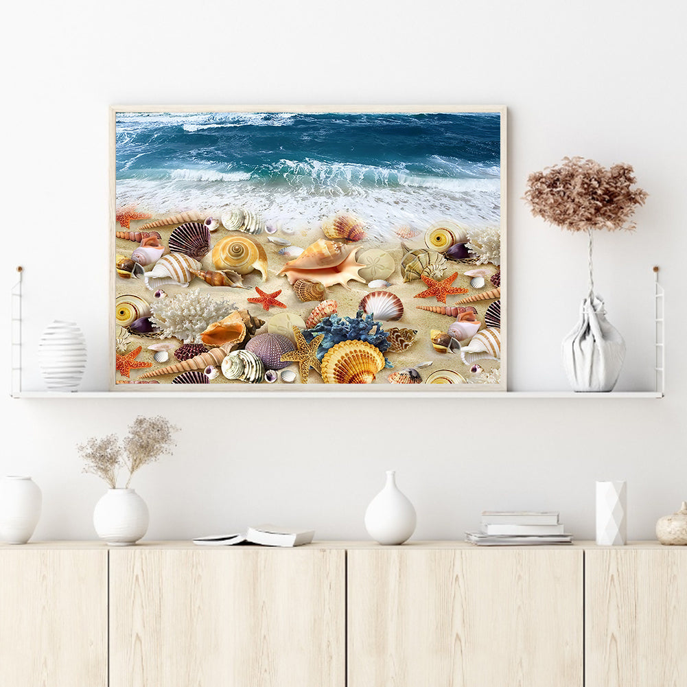 Sea Shells - Full Round Drill Diamond Painting 40*30CM