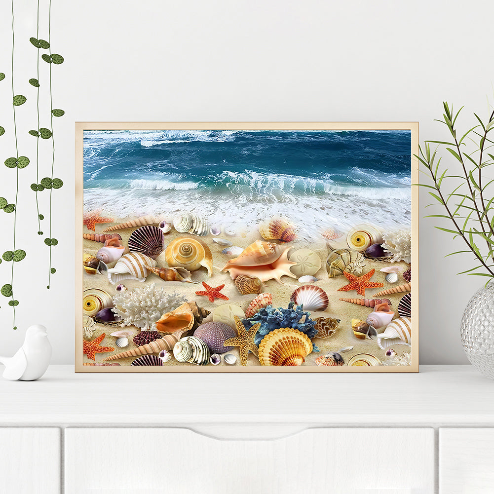Sea Shells - Full Round Drill Diamond Painting 40*30CM