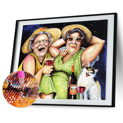 Old Woman - Full Round Drill Diamond Painting 40*30CM