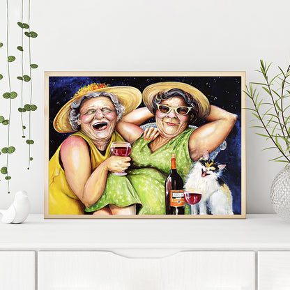 Old Woman - Full Round Drill Diamond Painting 40*30CM