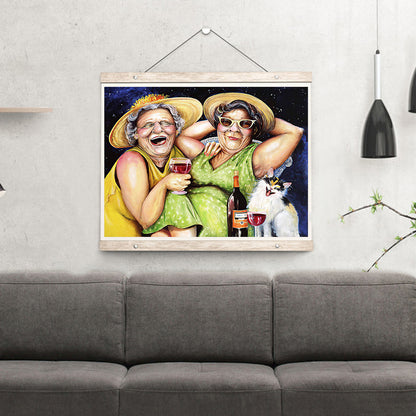 Old Woman - Full Round Drill Diamond Painting 40*30CM