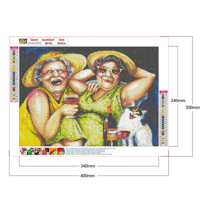 Old Woman - Full Round Drill Diamond Painting 40*30CM