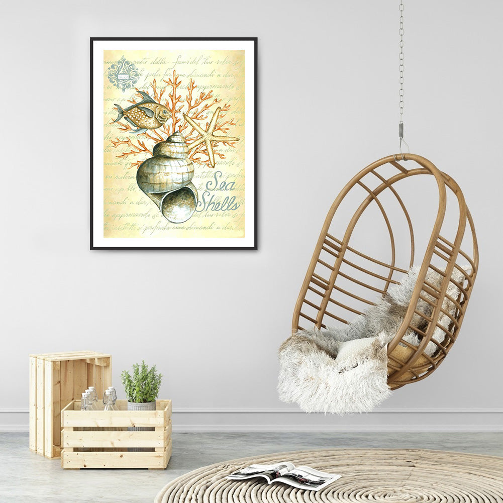 Shell Conch - Full Round Drill Diamond Painting 30*40CM