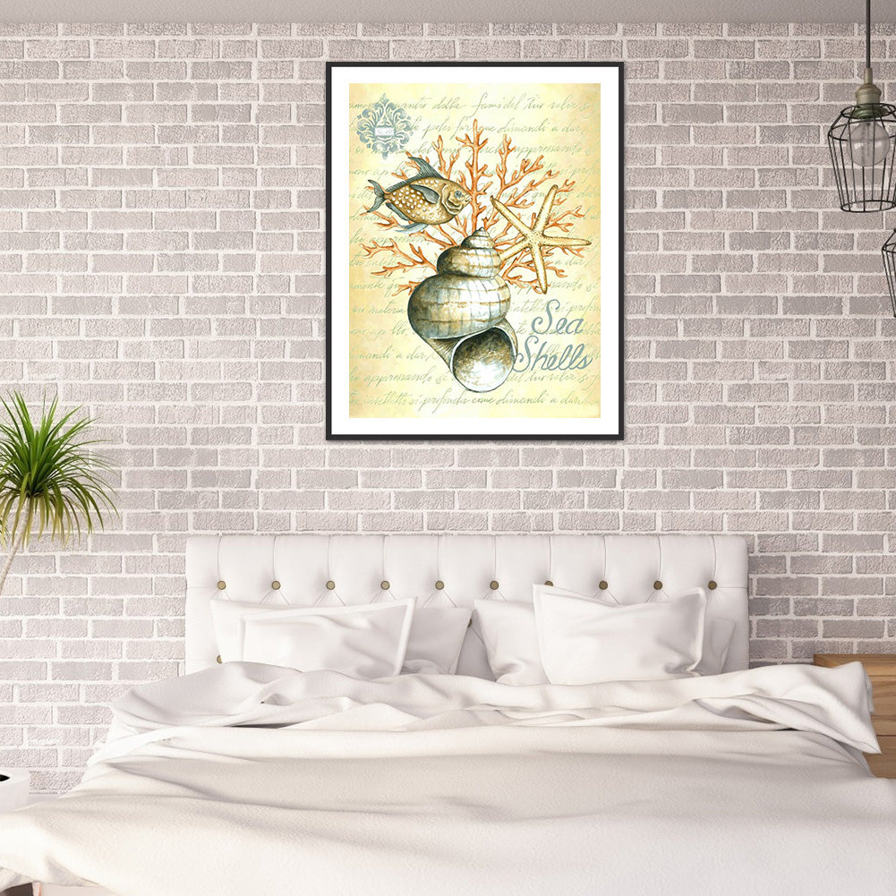 Shell Conch - Full Round Drill Diamond Painting 30*40CM