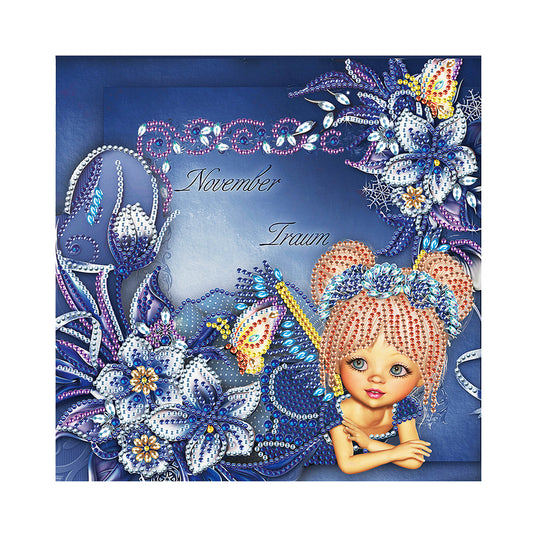 Cartoon Girl - Special Shaped Drill Diamond Painting 30*30CM