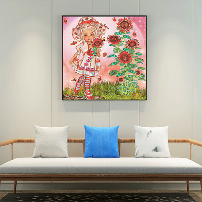 Cartoon Girl - Special Shaped Drill Diamond Painting 30*30CM