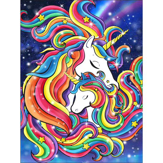 Unicorn - Full Round Drill Diamond Painting 30*40CM