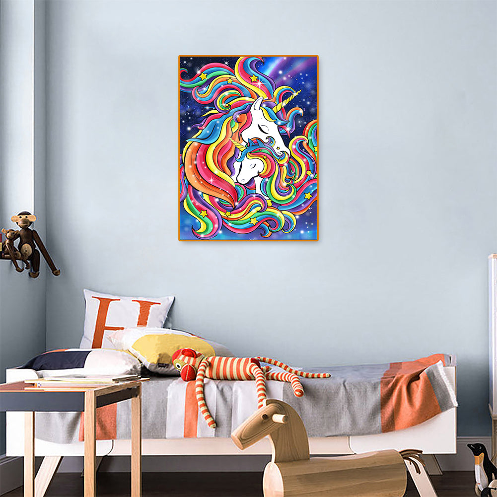 Unicorn - Full Round Drill Diamond Painting 30*40CM