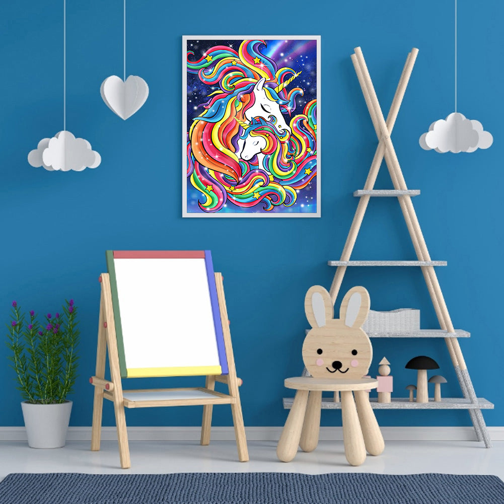 Unicorn - Full Round Drill Diamond Painting 30*40CM