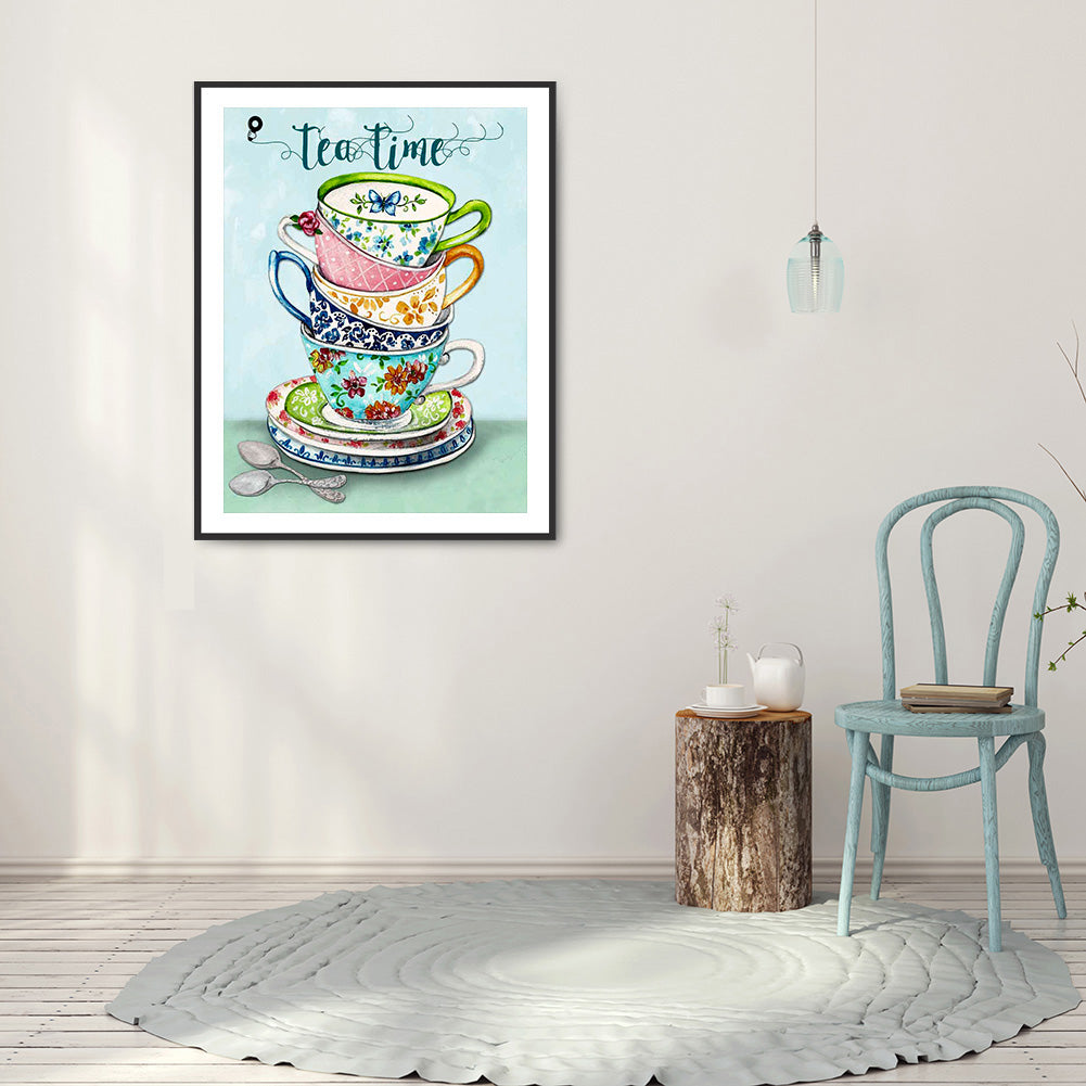 Afternoon Tea Time - Full Round Drill Diamond Painting 30*40CM