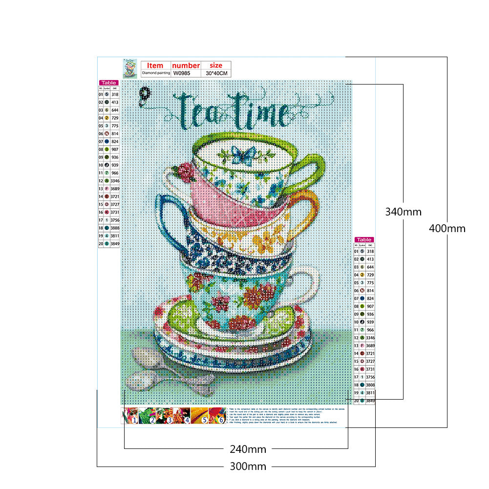 Afternoon Tea Time - Full Round Drill Diamond Painting 30*40CM