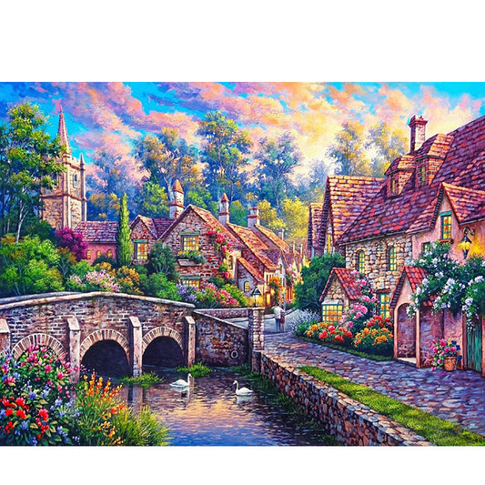 House Scenery - Full Round Drill Diamond Painting 40*30CM