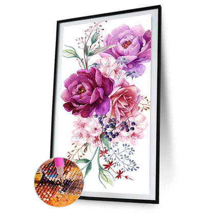 Peony - Full Round Drill Diamond Painting 30*60CM