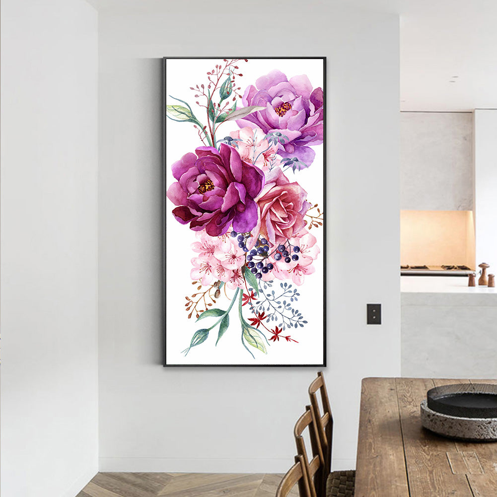 Peony - Full Round Drill Diamond Painting 30*60CM