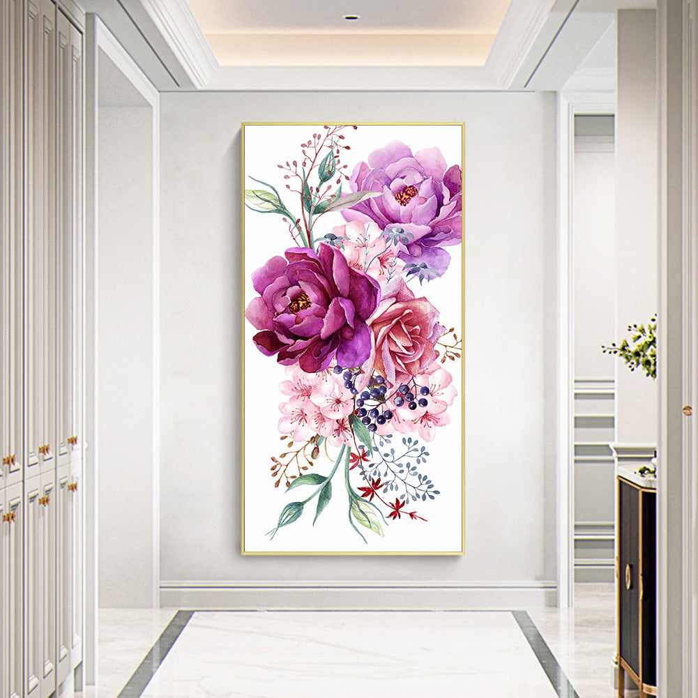 Peony - Full Round Drill Diamond Painting 30*60CM