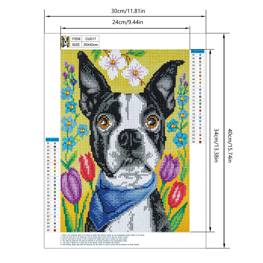 Dog - Special Shaped Drill Diamond Painting 30*40CM