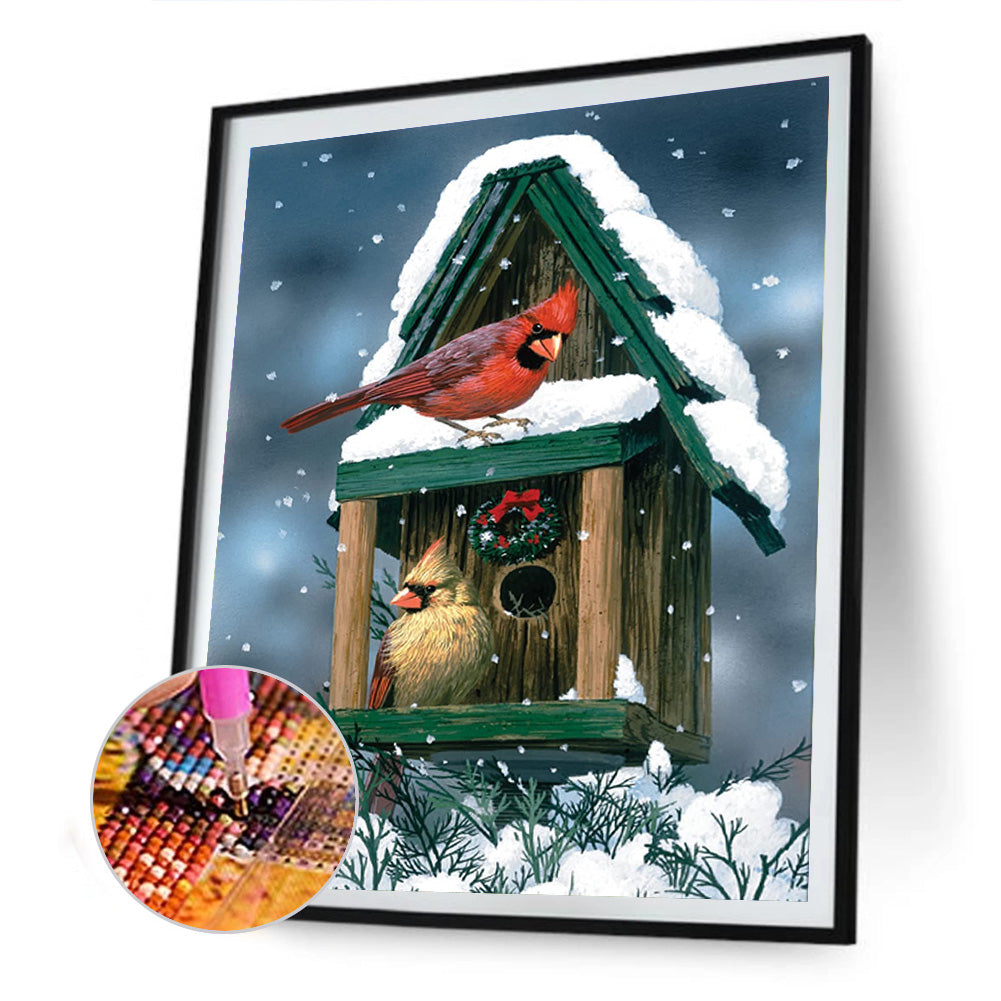 Snow Bird - Full Round Drill Diamond Painting 30*40CM