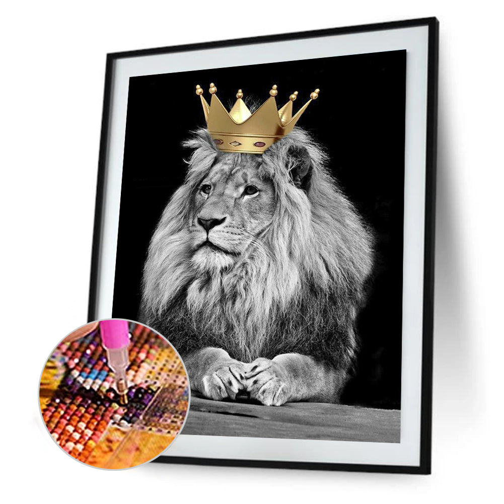 Forest Lion - Full Round Drill Diamond Painting 40*50CM