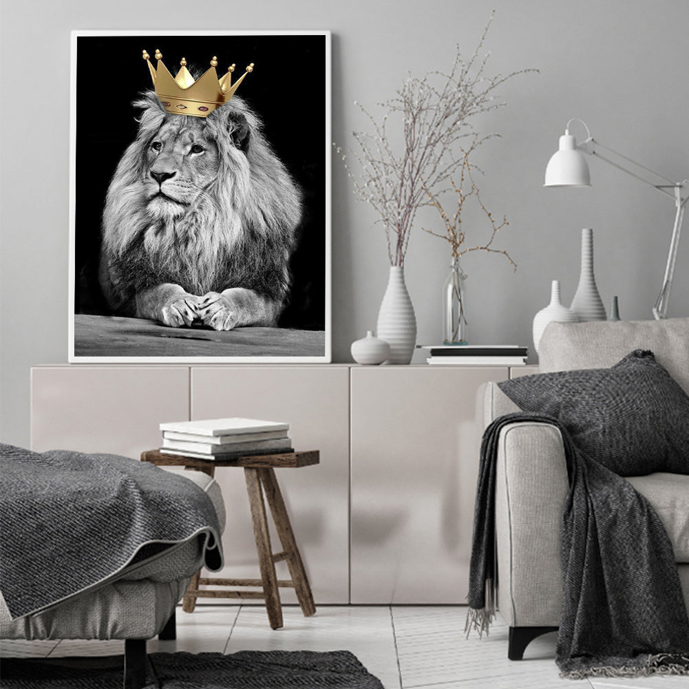 Forest Lion - Full Round Drill Diamond Painting 40*50CM