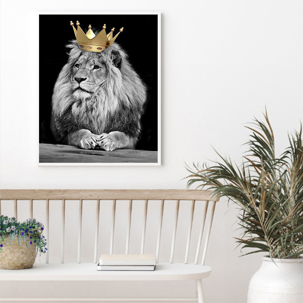 Forest Lion - Full Round Drill Diamond Painting 40*50CM