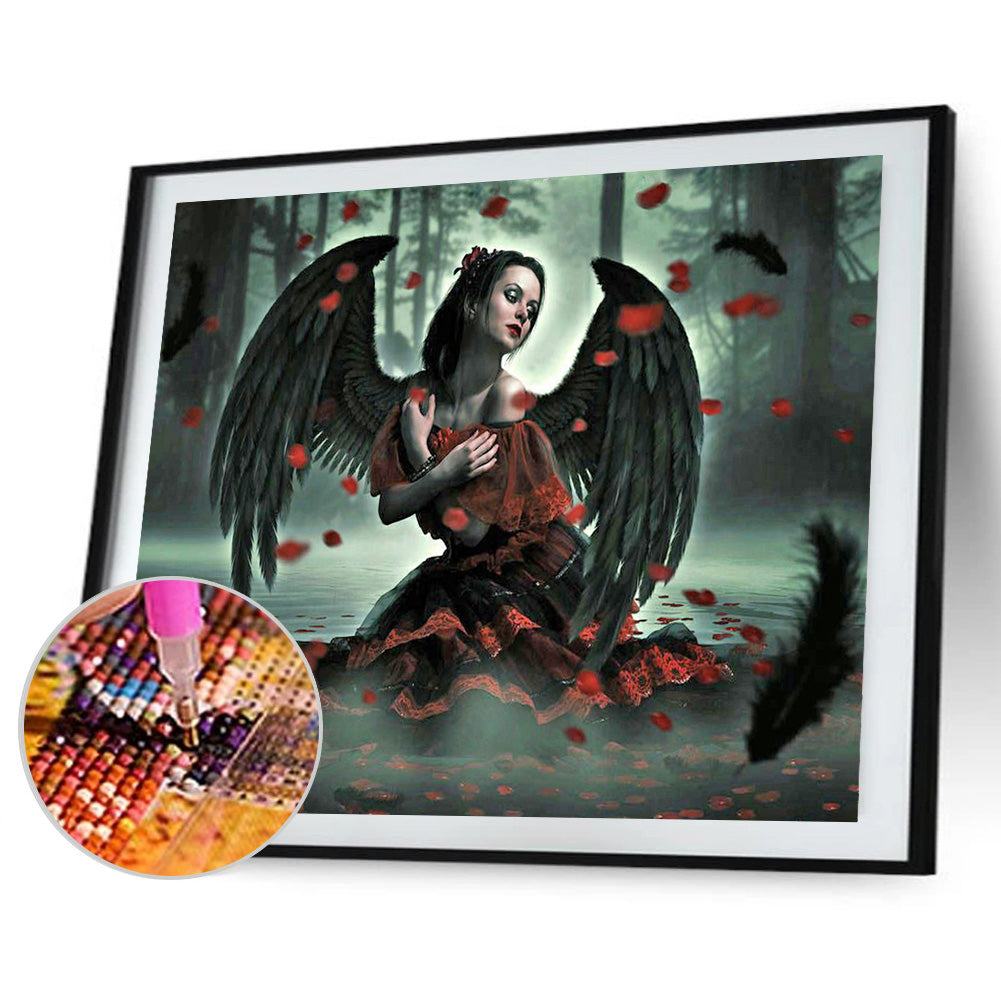 Angel Witch - Full Round Drill Diamond Painting 40*30CM