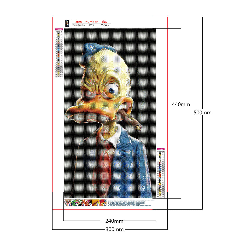 Mr Duck - Full Round Drill Diamond Painting 30*50CM