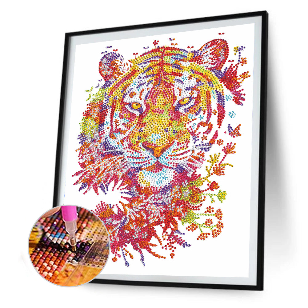 Tiger - Special Shaped Drill Diamond Painting 30*40CM