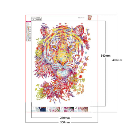 Tiger - Special Shaped Drill Diamond Painting 30*40CM