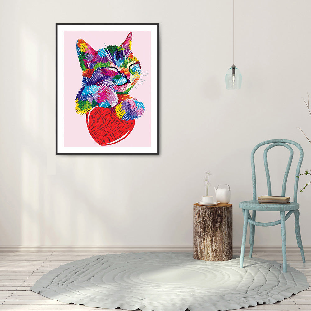 Cat - Special Shaped Drill Diamond Painting 30*40CM