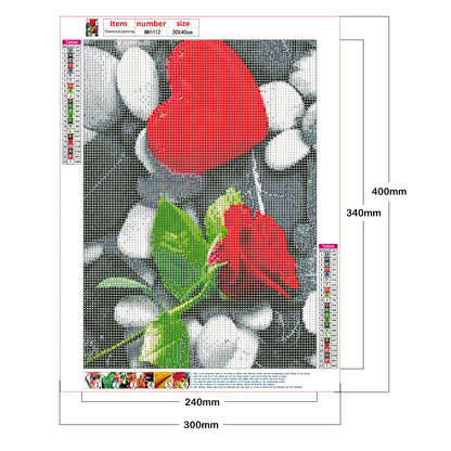 Love Rose - Full Round Drill Diamond Painting 30*40CM