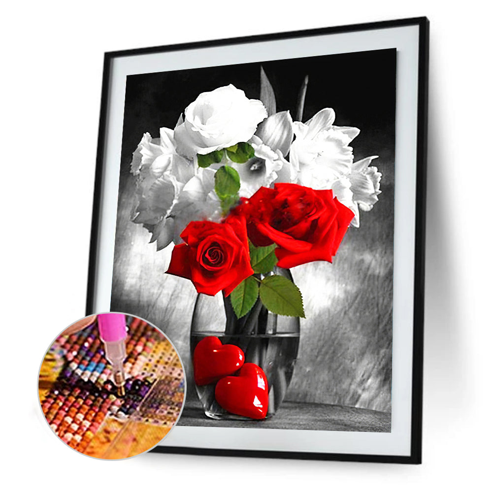 Love Rose - Full Round Drill Diamond Painting 30*40CM