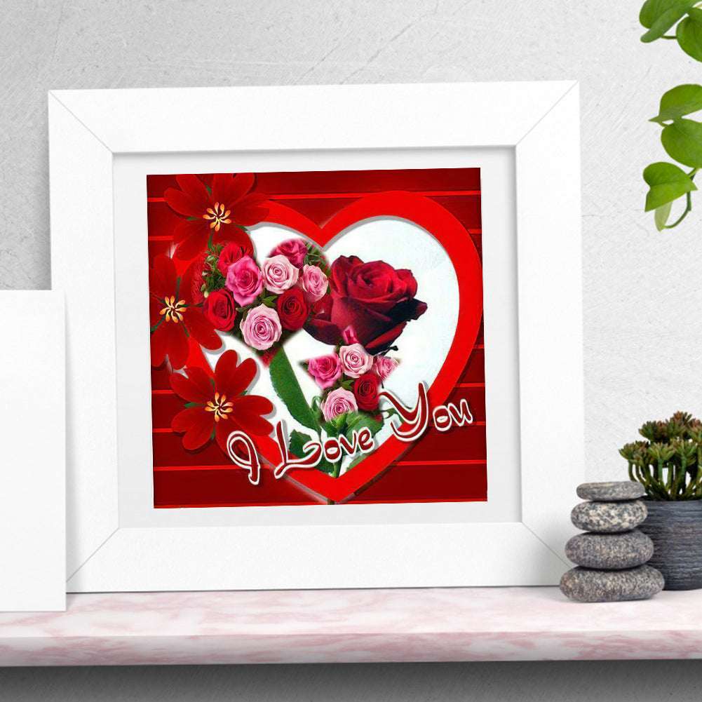 Love Rose - Full Round Drill Diamond Painting 30*30CM