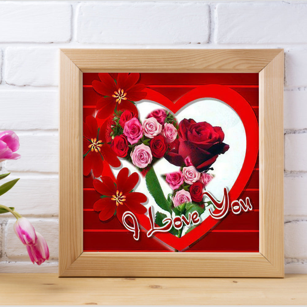 Love Rose - Full Round Drill Diamond Painting 30*30CM