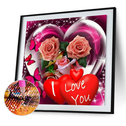 Love Rose - Full Round Drill Diamond Painting 30*30CM