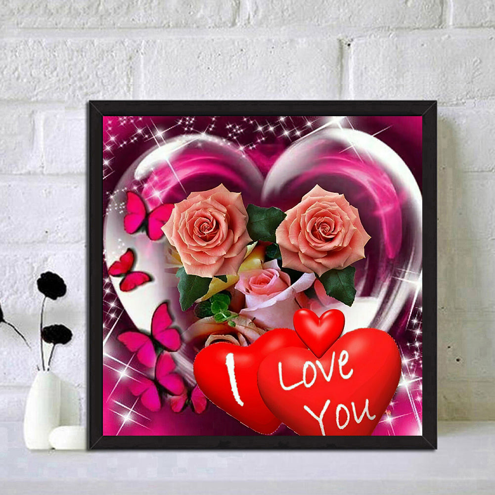 Love Rose - Full Round Drill Diamond Painting 30*30CM