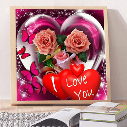 Love Rose - Full Round Drill Diamond Painting 30*30CM