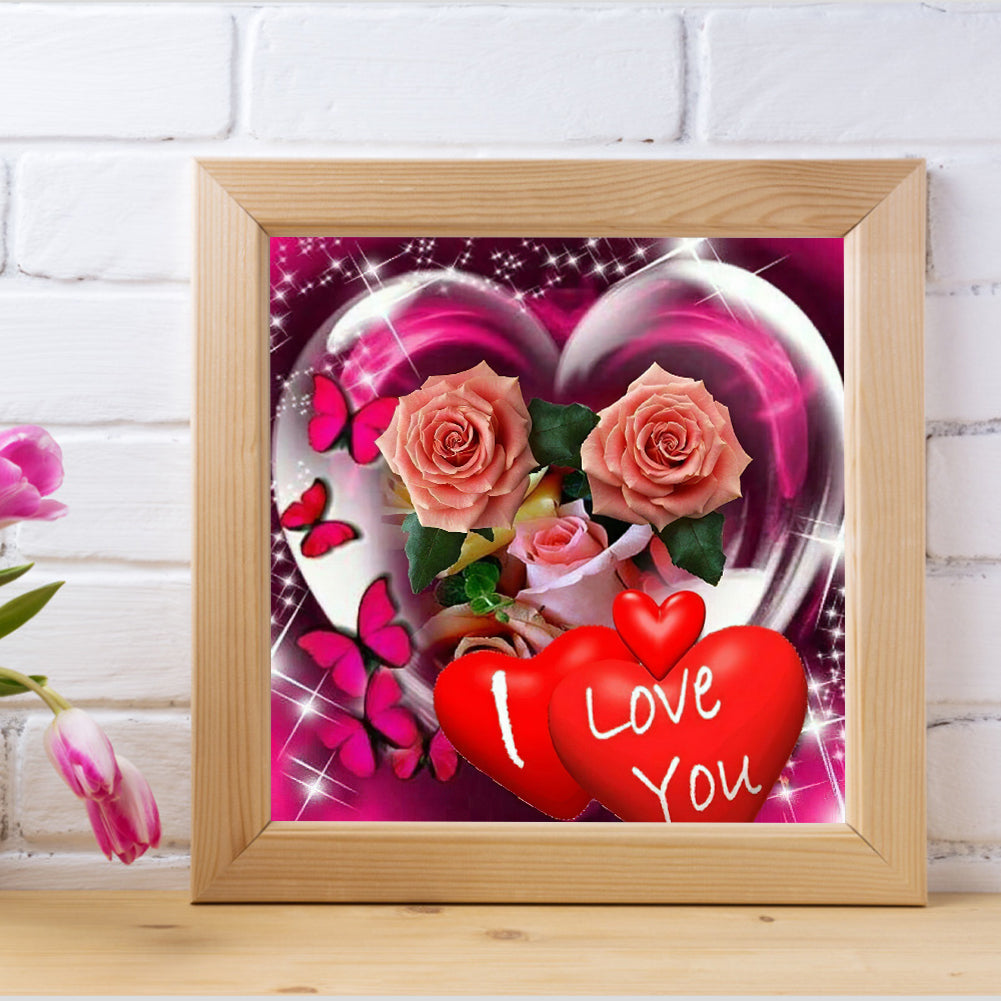 Love Rose - Full Round Drill Diamond Painting 30*30CM