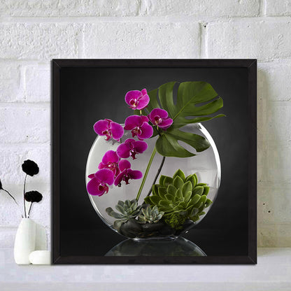 Phalaenopsis Purple - Full Round Drill Diamond Painting 30*30CM