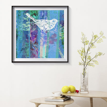 Bird Butterfly - Full Round Drill Diamond Painting 40*40CM